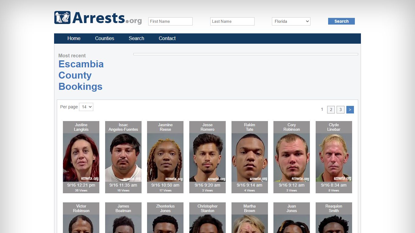 Escambia County Arrests and Inmate Search